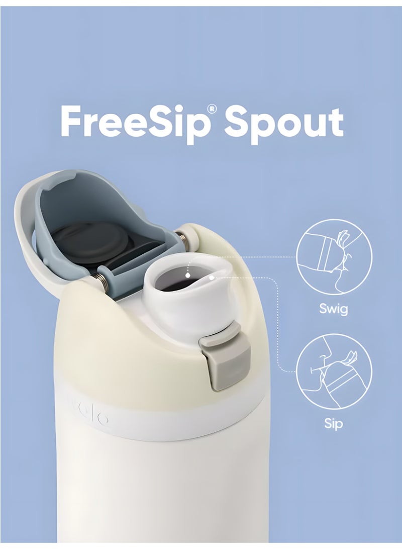 زجاجة ماء عازلة من الفولاذ المقاوم للصدأ Owala FreeSip مع قشة، مقاومة للتسرب، خالية من BPA، 32 أونصة، نكهة باردة، عبوة واحدة، (ماكرون فراولة) - Image 4
